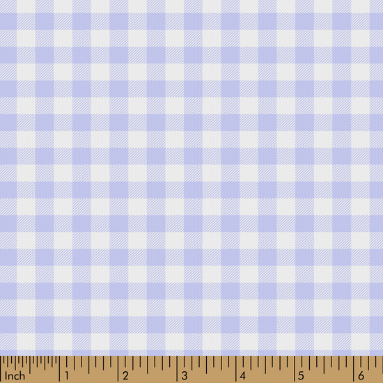 K124 - Baby blue check printed 4.0 knit fabric