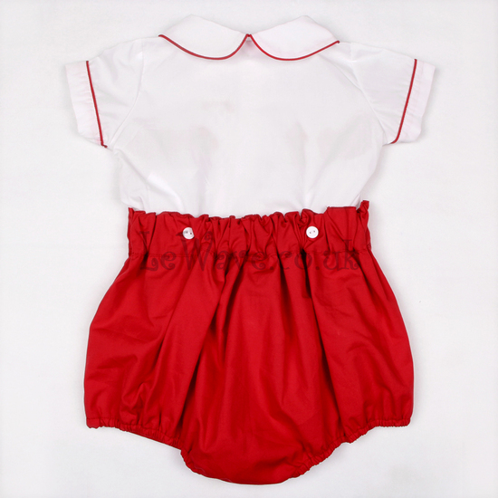 Red boy smocked outfit - LB 14