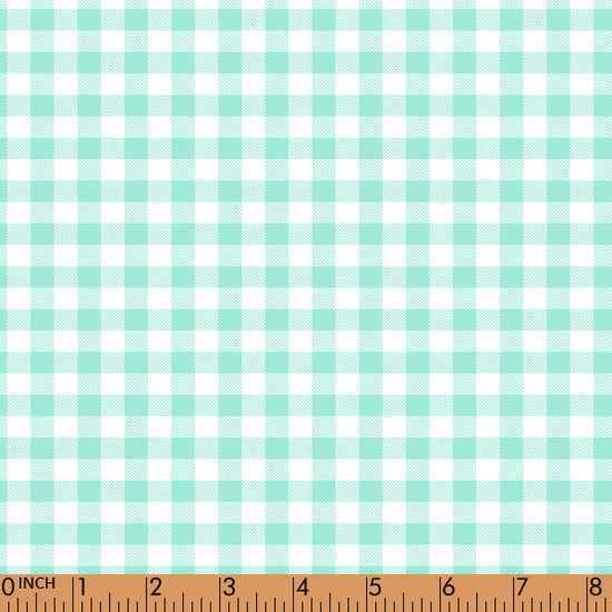 K123 - Mint gingham printed 4.0 knit