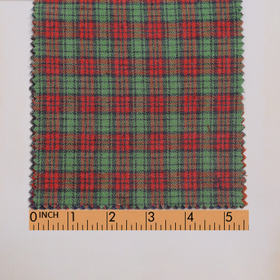 T01-Green and Red Tartan fabric