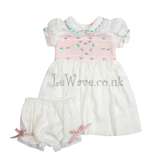 Heart geometric smocking set for little girl - LA 66