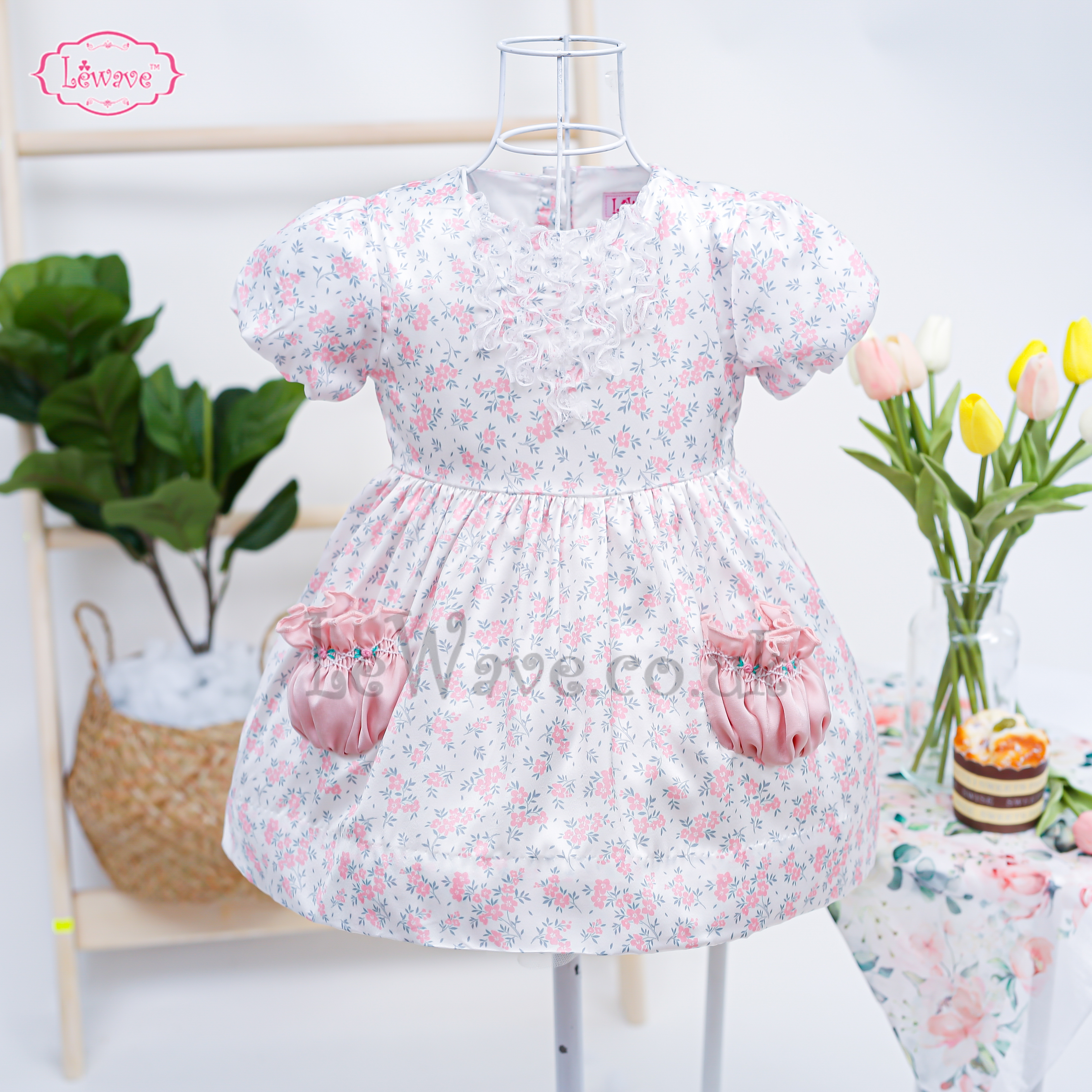 Lovely little girl pocket floral dress-LD 431