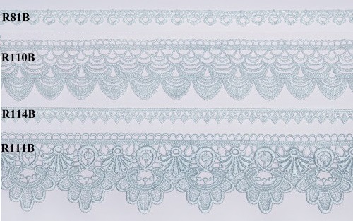 Blue poly lace