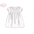 honeycomb-smocking-dress-white-floral-on-pink-for-girl---ld493