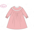 honeycomb-smocking-dress-with-white-accent-neck-for-girl---ld495
