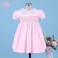 honeycomb-smocked-dress-light-pink-little-flower-neck-for-girl---ld515