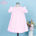 honeycomb-smocked-dress-in-pink-on-chest-neck-for-girl---ld519