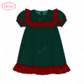 honeycomb-smocked-dress-green-and-red-accent-for-girl---ld539