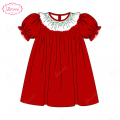 honeycomb-smocked-dress-in-red-christmas-theme-for-girl--ld543