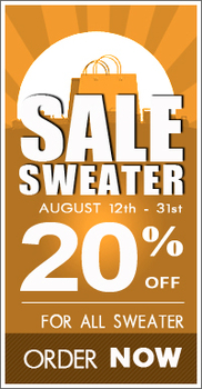 SALE 20% OFF for all sweaters