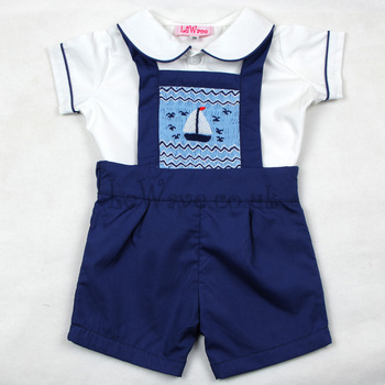 Lovely sailboat hand smocked outfit for boys - LB 22 lovely-sailboat-hand-smocked-outfit-for-boys-lb-22