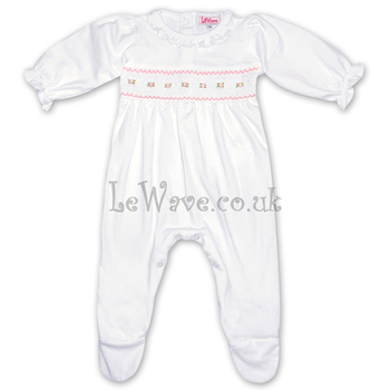 Lovely hand smocked baby grows for girls - LN 007 lovely-hand-smocked-baby-grows-for-girls-ln-007html